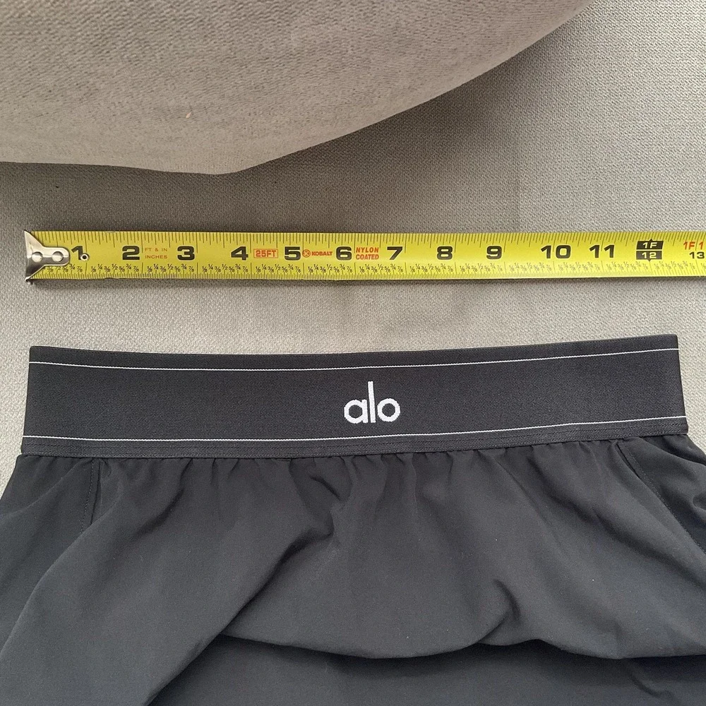 Alo Yoga Match Point Tennis Skirt Black Small